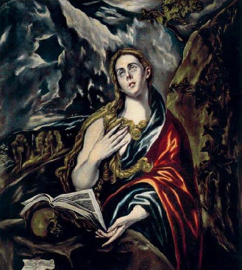 GRECO, El Penitent Magdalen oil painting picture